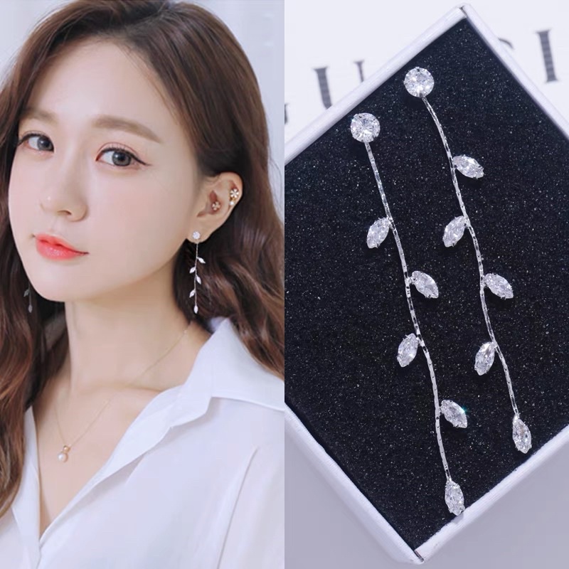 Hoa tai đính đá lấp lánh phong cách hàn quốc - Maben