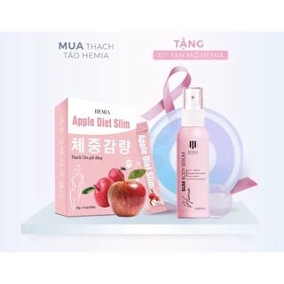 (Chính hãng)Thạch táo giảm cân hemia( tặng kèm xịt tan mỡ)