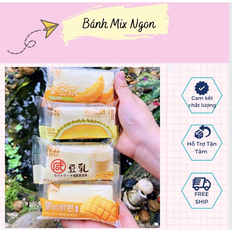 Bánh bông lan yipin hấp các vị , bánh Đậu Nành - shop sỉ