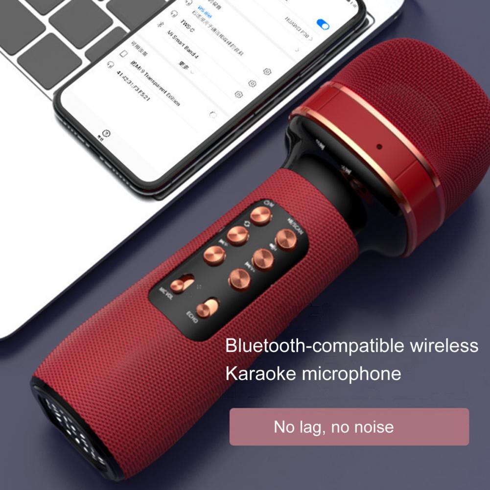 Micro hát nhạc cầm tay máy nghe nhạc karaoke bluetooth tương thích