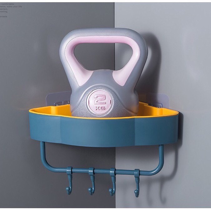 Kệ góc nhà tắm dán tường không cần khoan nhiều màu lựa chọn