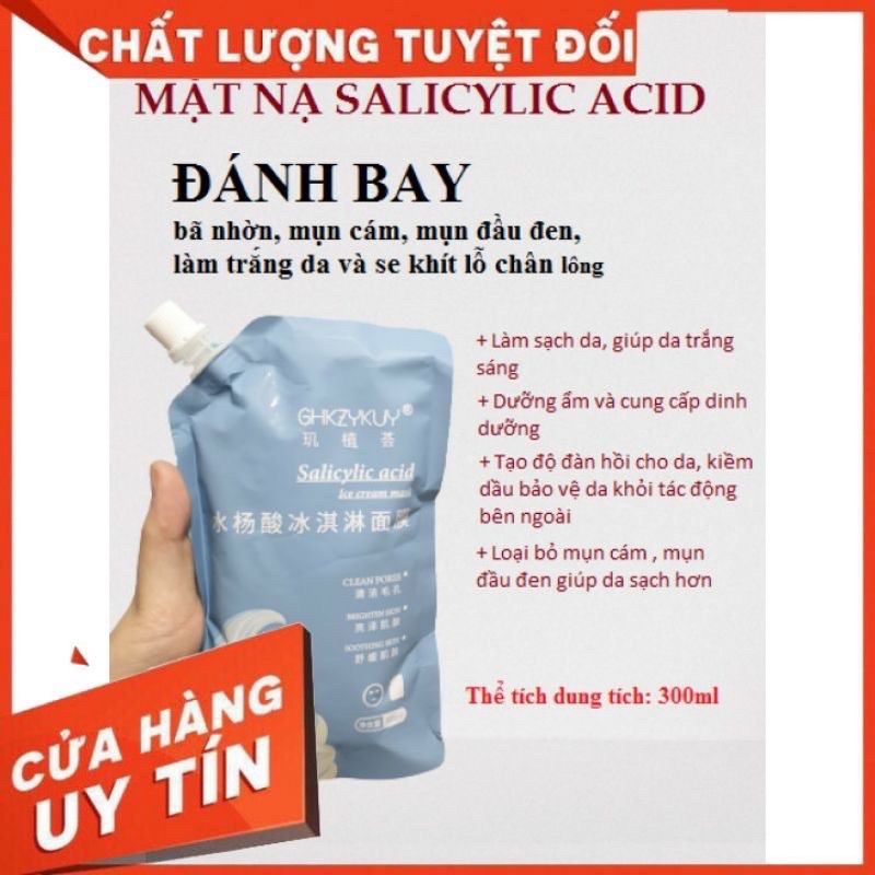 Mặt nạ Salicylic Acid giúp loại bỏ cặn bẩn mụn đầu đen