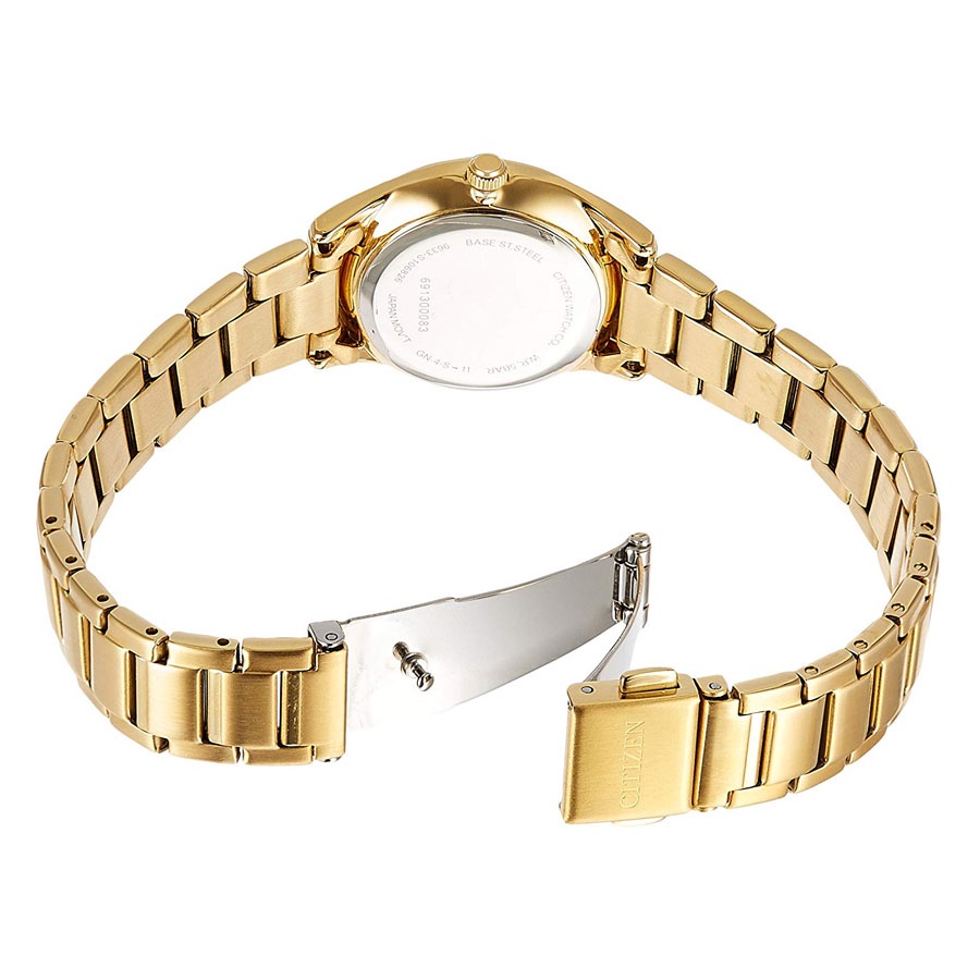 Đồng Hồ Nữ Citizen Đính Đá Swarovski Dây Thép Không Gỉ EL3082-55E - Mặt Đen