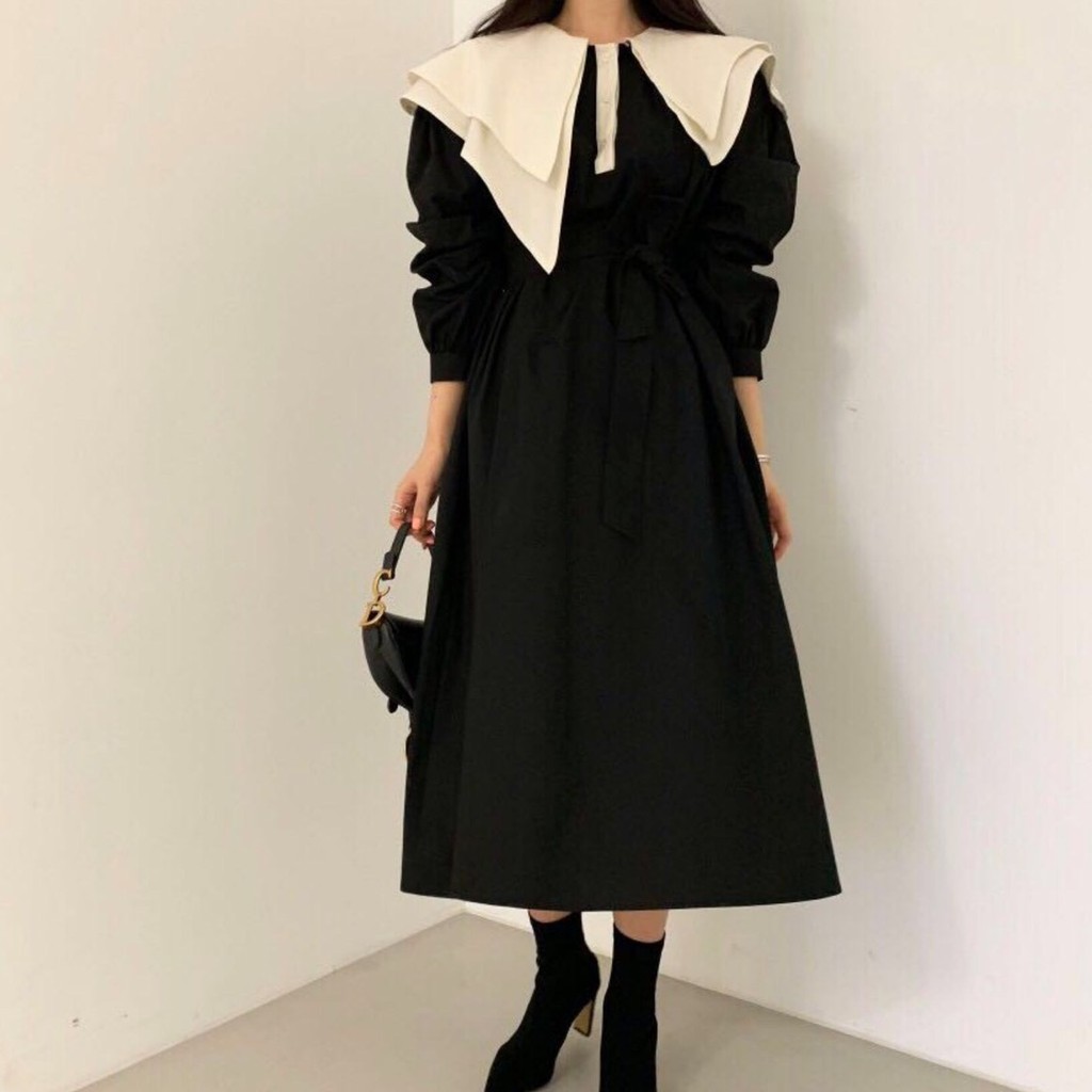 Đầm Dài Thắt Eo Phong Cách Ulzzang Mẫu Mới Nhất