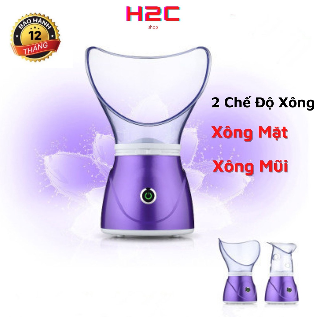 Máy xông mặt mini, làm đẹp, dưỡng ẩm hơi nước nano H2C