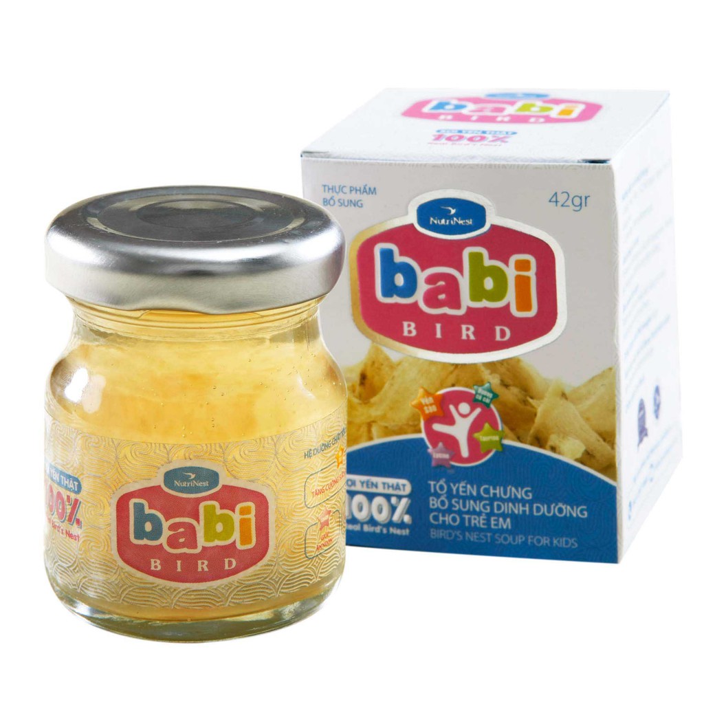 Combo 5 Hũ Nước Yến Sào Cho Trẻ Em Babi Bird - NUTRINEST - Hũ Đơn 42g