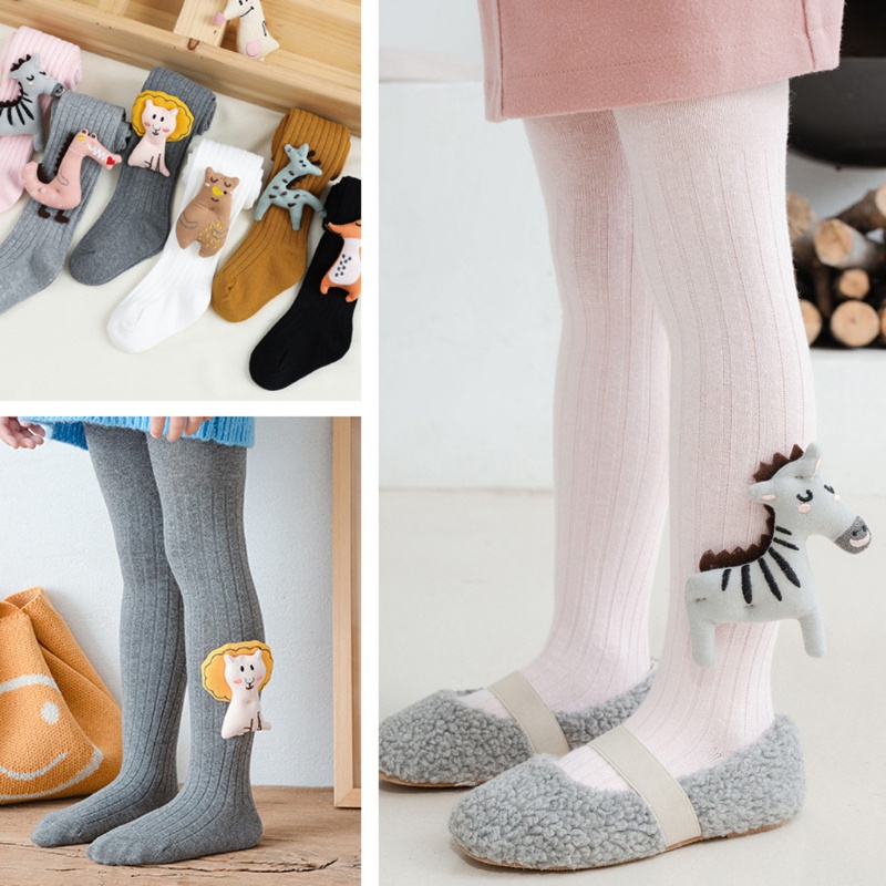 Quần Legging Cotton Dệt Kim Giữ Nhiệt Thời Trang Thu Đông Cho Bé Gái