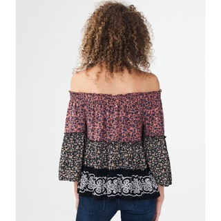 Hàng trả order US - Áo croptop aeropostale vải voan 3 tầng xúng xính
