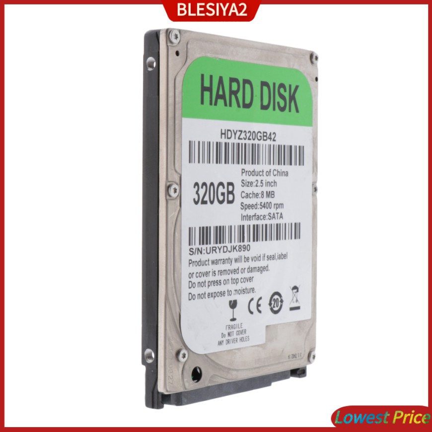 SATA (Hàng Mới Về) Ổ Cứng Trong 2.5 Trong 8m Cache Hdd Cho Laptop Notebook 320gb