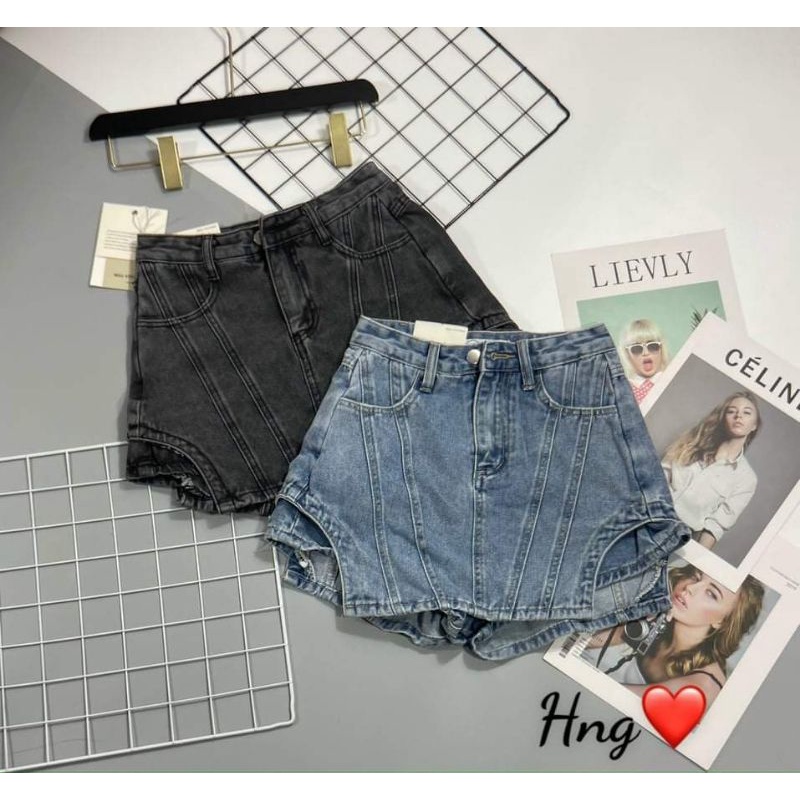 Quần váy jeans gân hàng QCL1
