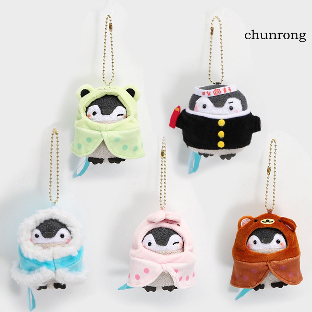 Cr Móc Khóa Hình Chim Cánh Cụt Nhồi Bông Cotton PP Dễ Thương