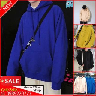 Áo Hoodie Nỉ Trơn 4 Màu ( Có form rộng + ảnh thật )