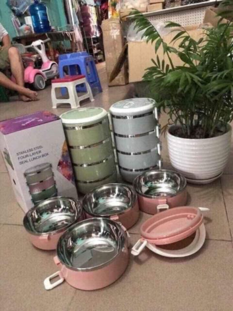 Cặp lồng cơm giữ nhiệt 4 tầng