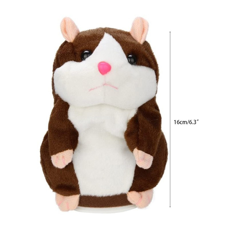 Chuột Hamster Nhồi Bông Điện Tử Mềm Mại Kích Thước 16cm / 6inch