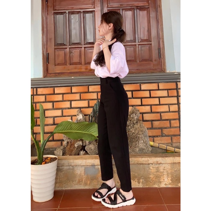 Quần baggy tây học sinh nữ,công sở,vải tuyết đẹp,chuẩn dáng xinh