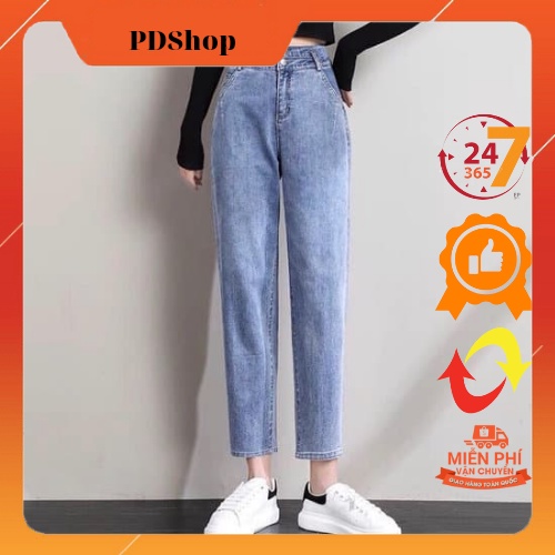 Quần baggy nữ quần bò jeans nữ cạp cao đủ size hót 2021 PDShop | BigBuy360 - bigbuy360.vn