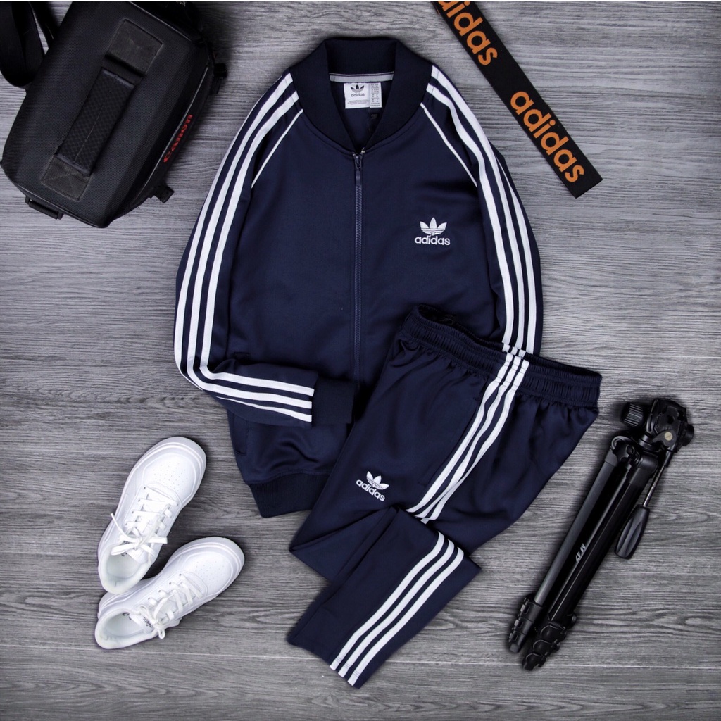 Bộ thể thao adidas nam nữ thu đông 3 sọc (Hàng Shop Xịn),quần áo thể thao co giãn 4 chiều Bigsize cao cấp-Bao Check Hàng