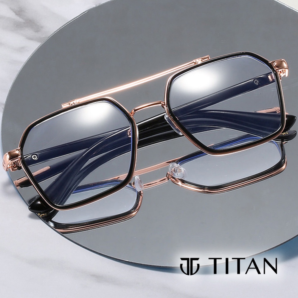 Kính thời trang thay được mắt kính cận cả nam nữ đeo được đen, thay được mắt kính râm mát gọng vuông Iron Man Titan Shop
