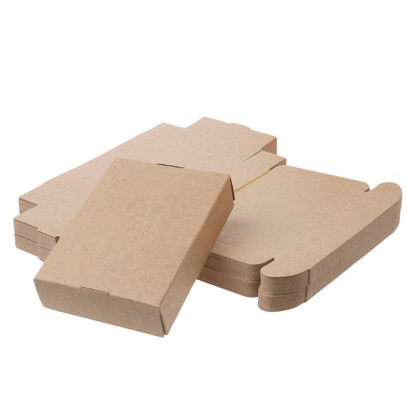 Set 50 hộp quà giấy trang trí tiệc cưới màu nâu