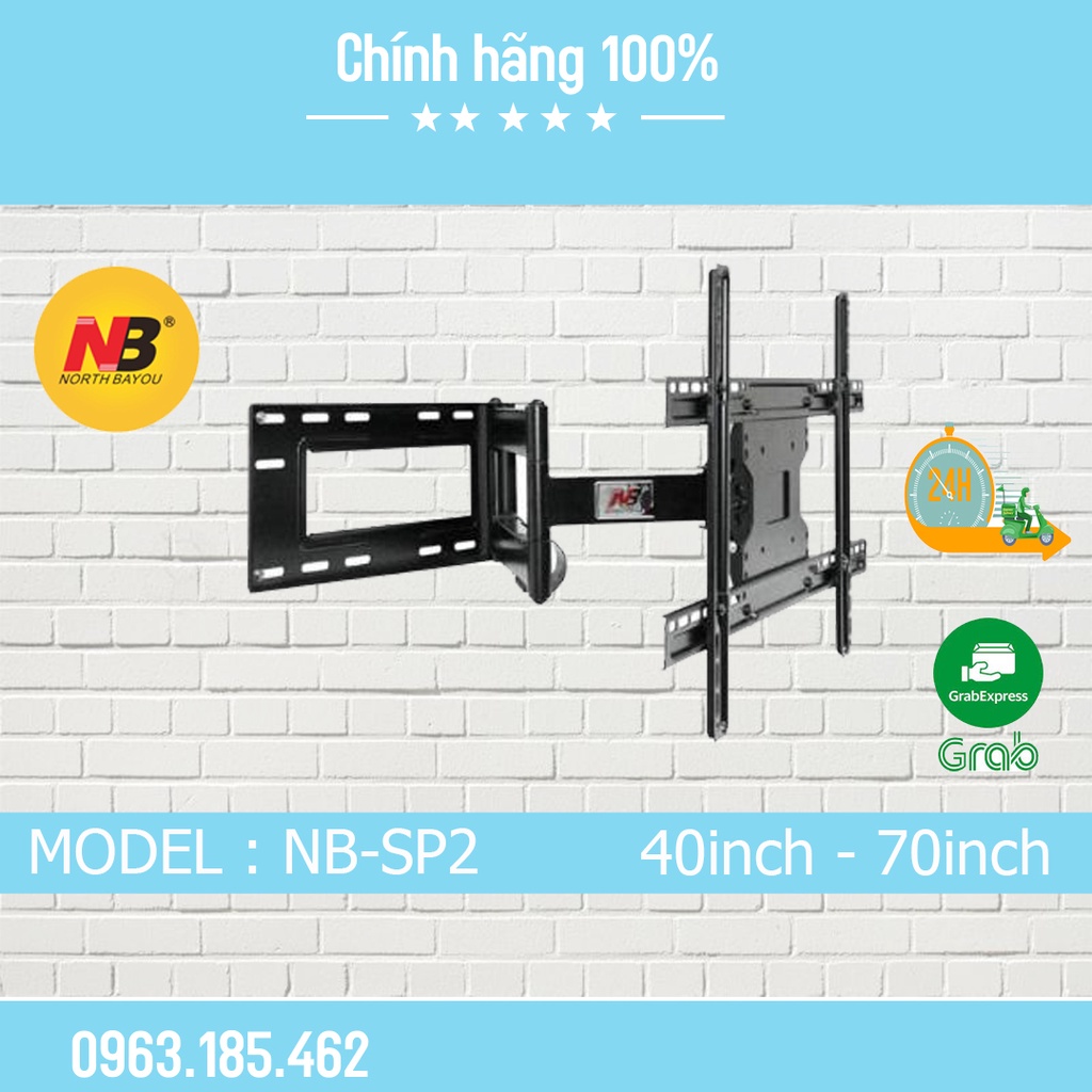 Giá treo tivi xoay vuông góc với tường NB SP2 40-70 inch