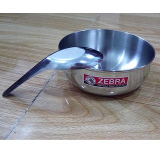 Chén inox 12cm + tặng muỗng inox - zebra sus304