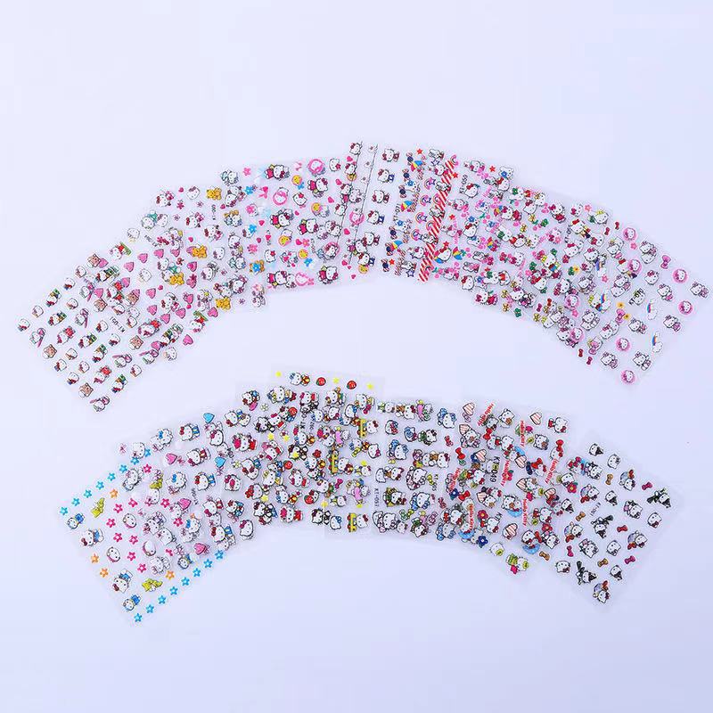 Miếng Dán Trang Trí Móng Tay Hình Mèo Hoạt Hình Dễ Thương Dành Cho Trẻ Nhỏ