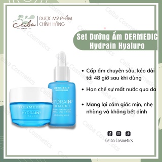 Set dưỡng ẩm, cấp nước chuyên sâu dermedic hydrain3 hialuro serum 30ml + kem dưỡng 50ml