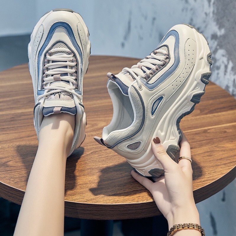 Giày thể thao sneaker nữ độn đếĐỘC_Store  phối màu cực xinh Cameoo