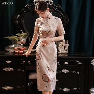Váy cô gái mới phiên bản cải tiến mùa hè 2021 phong cách retro trẻ trung quý phái có thể mặc sườn xám tươi hà