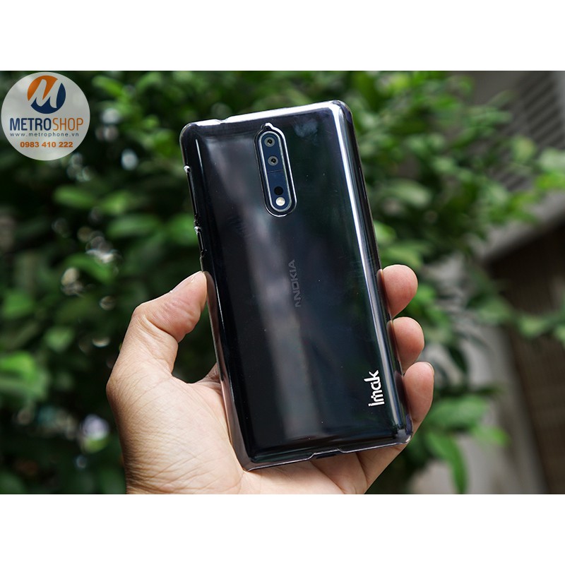 Ốp lưng trong suốt cứng Nokia 8 IMAK