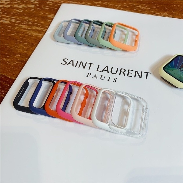 Vỏ Pc Cứng Nhám Màu Kẹo Bảo Vệ Đồng Hồ Apple Watch 38mm 40mm 38 40 mm Se Series 3 2 1