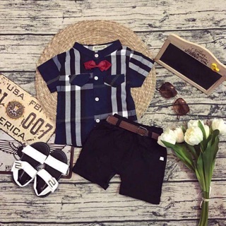 Set BBR bé trai kèm dây lưng