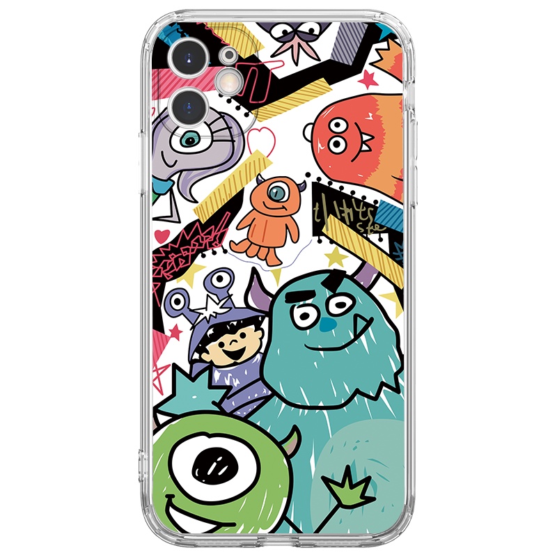 Ốp lưng JURSUE viền vuông hoạt hình dễ thương đẹp cho iPhone 13 12 11 Pro Max SE 2020 X XR XS ip 8 7 6 6S Plus kute Y112