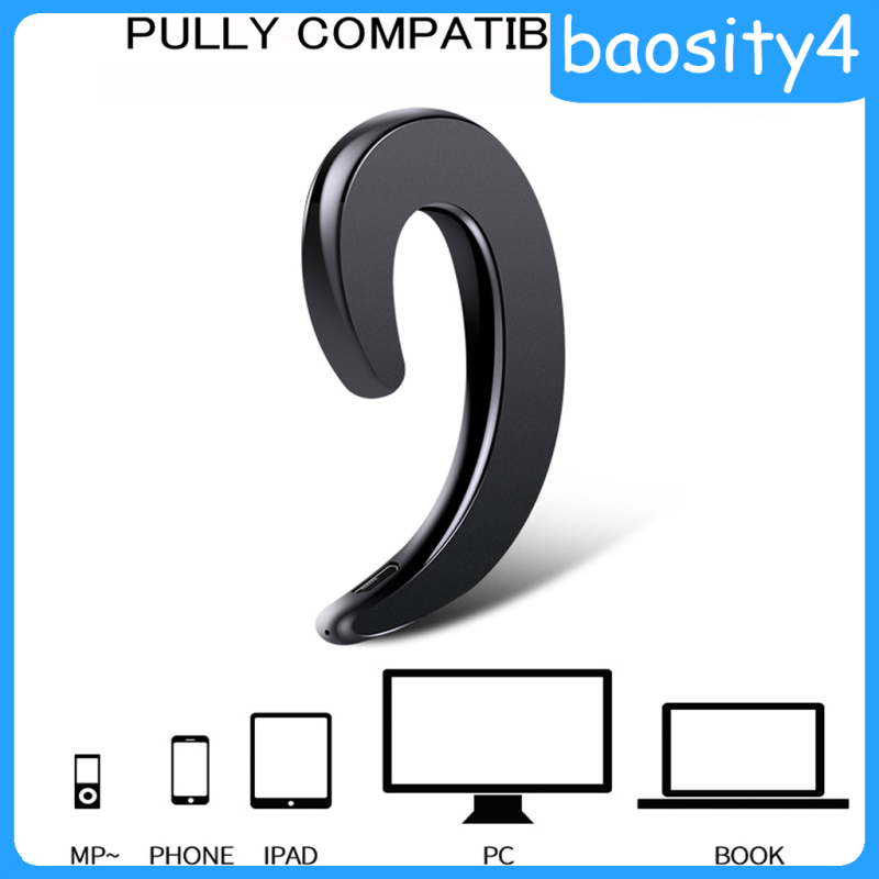 [baosity4]2 Pieces Bone Conduction Earphone Wireless Bluetooth Headphone for Phone