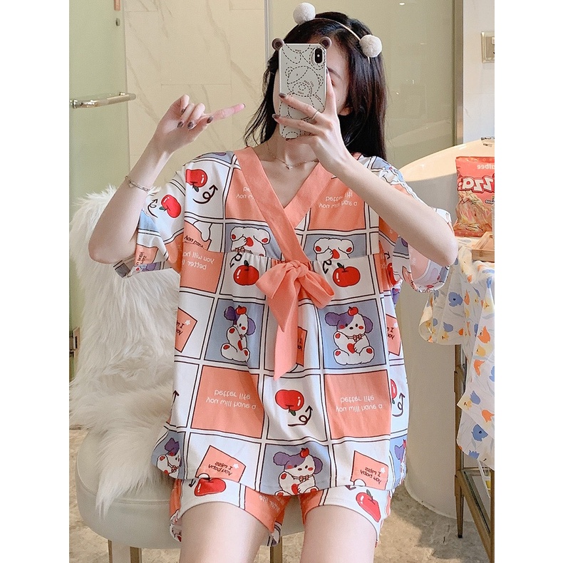 Đồ bộ nữ mặc nhà - thời trang mới nhất - Chất liệu Cotton cao cấp -