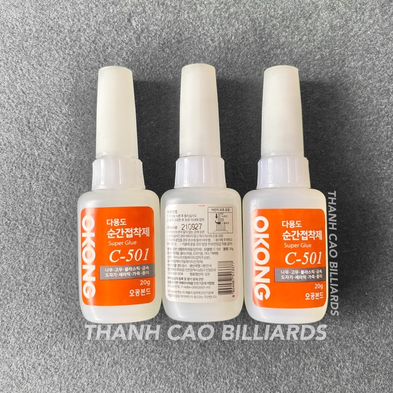 Keo 501 Chuyên Dụng Dán Đầu Cơ Bida | Keo C-501 OKONG | Keo Dán Đa Năng