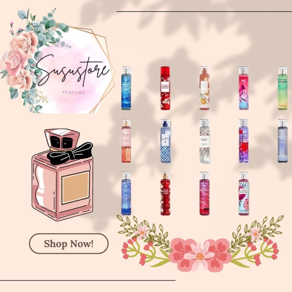Xịt thơm toàn thân Lưu hương nước hoa Bath and Body Works Ver 1