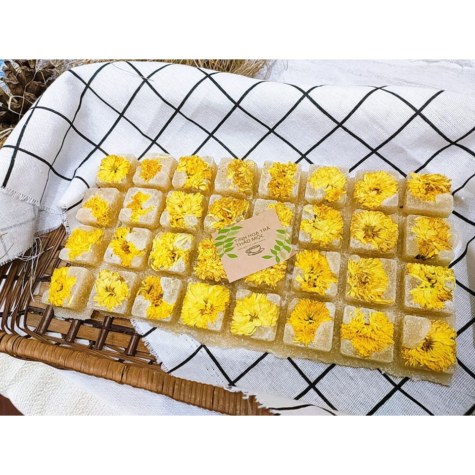 Trà hoa cúc đường phèn mật ong đặc biệt hoa to thơm ngọt dịu 1kg