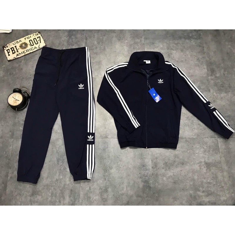 Bộ gió nam thể thao vải dư quần suông | BigBuy360 - bigbuy360.vn