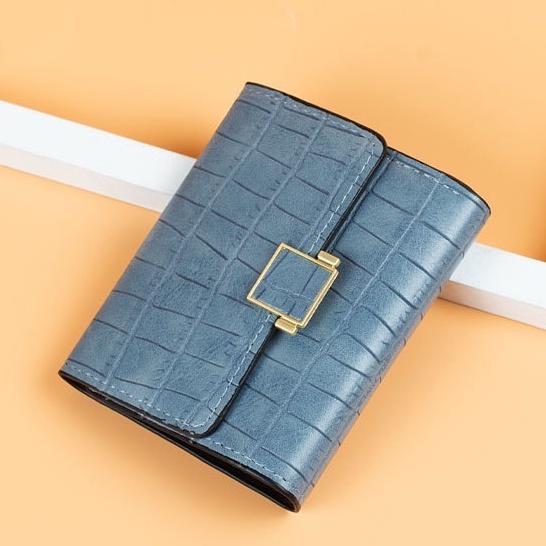 KAITIFEI Ví nữ mini cầm tay ngắn gập nhỏ gọn đẹp thời trang dễ thương cao cấp da giá rẻ nhiều ngăn bỏ túi