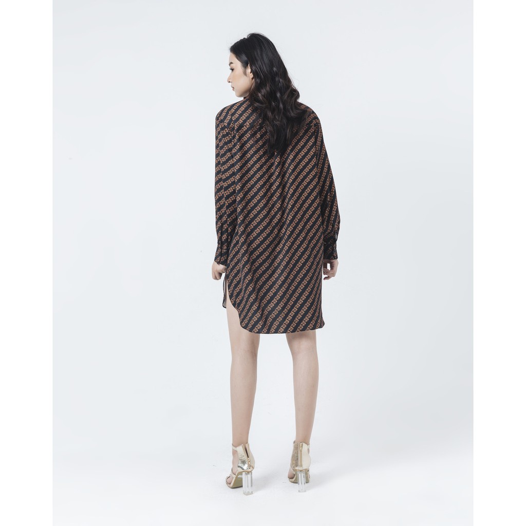 Áo sơ mi nữ cổ đức dáng suông IVY moda MS 17M4963