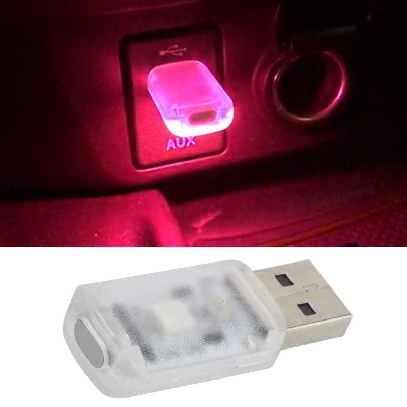 Đèn LED USB Mini Nhiều Màu Điều Khiển Bằng Âm Thanh Trang Trí Nội Thất Xe Hơi