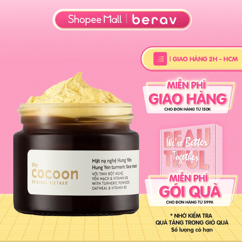 Mặt Nạ Cocoon Nghệ Hưng Yên Giúp Làn Da Rạng Rỡ & Mịn Màng 30ml