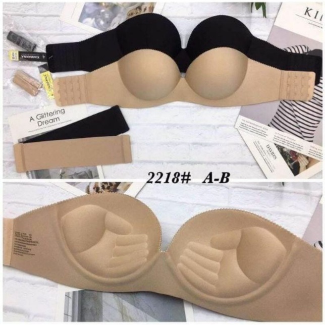 ÁO LÓT ĐÚC KHÔNG DÂY ĐỆM BÀN TAY Đệm Bàn Tay Siêu Nâng Ngực 2218