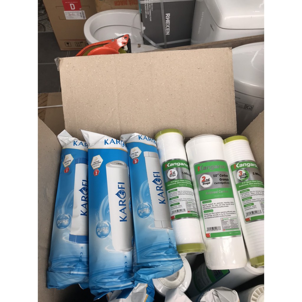 Lõi lọc nước 123 Karofi chính hãng, dùng để thay thế lõi lọc cũ _ Phương Đông