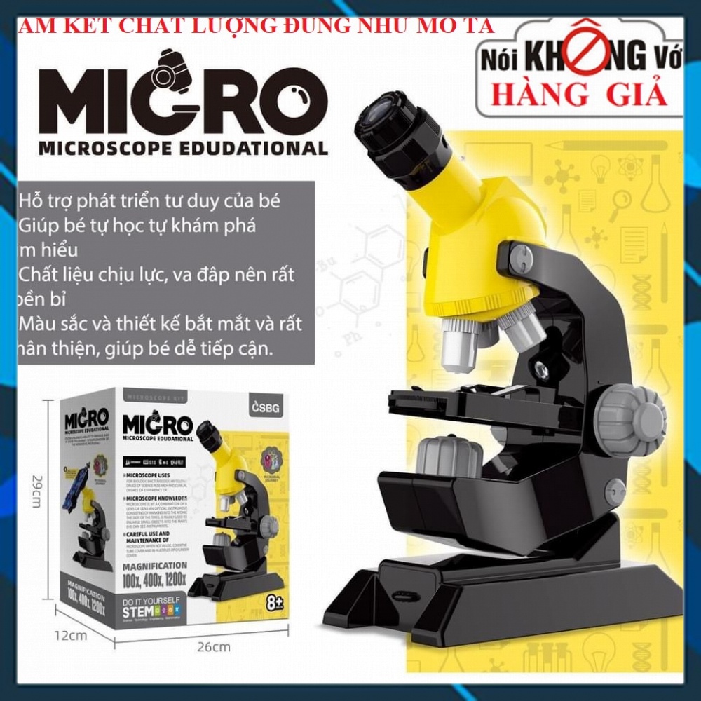 Bộ kính hiển vi sinh học Micro - BG001 phóng đại lên 1200X, kính hiển vi