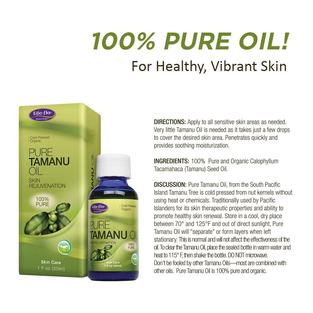 Life Flo Pure Tamanu Oil - DẦU DƯỠNG THẦN THÁNH CHO DA THÂM MỤN