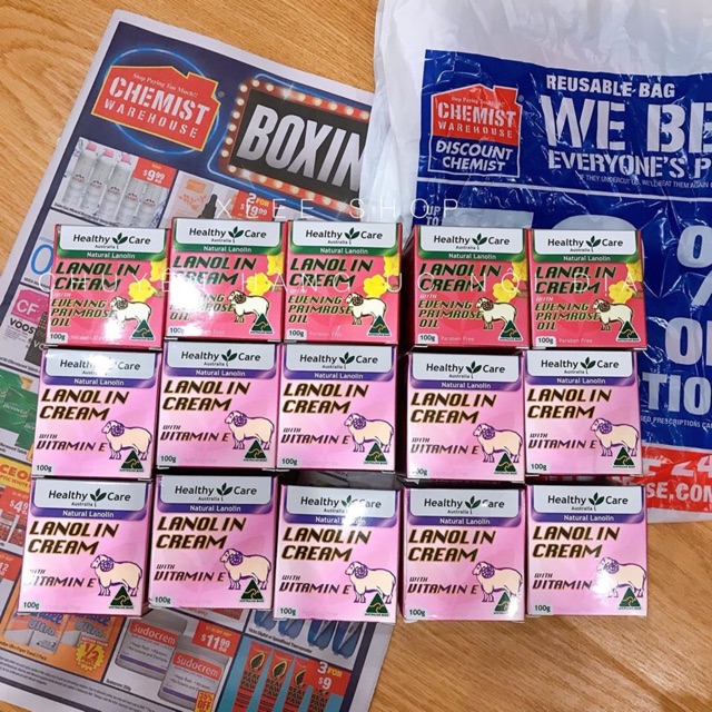 Kem cừu Úc Lanolin Cream 100g Healthy Care chính hãng with vitamin E, primrose oil, grape seed, sheep placenta | BigBuy360 - bigbuy360.vn