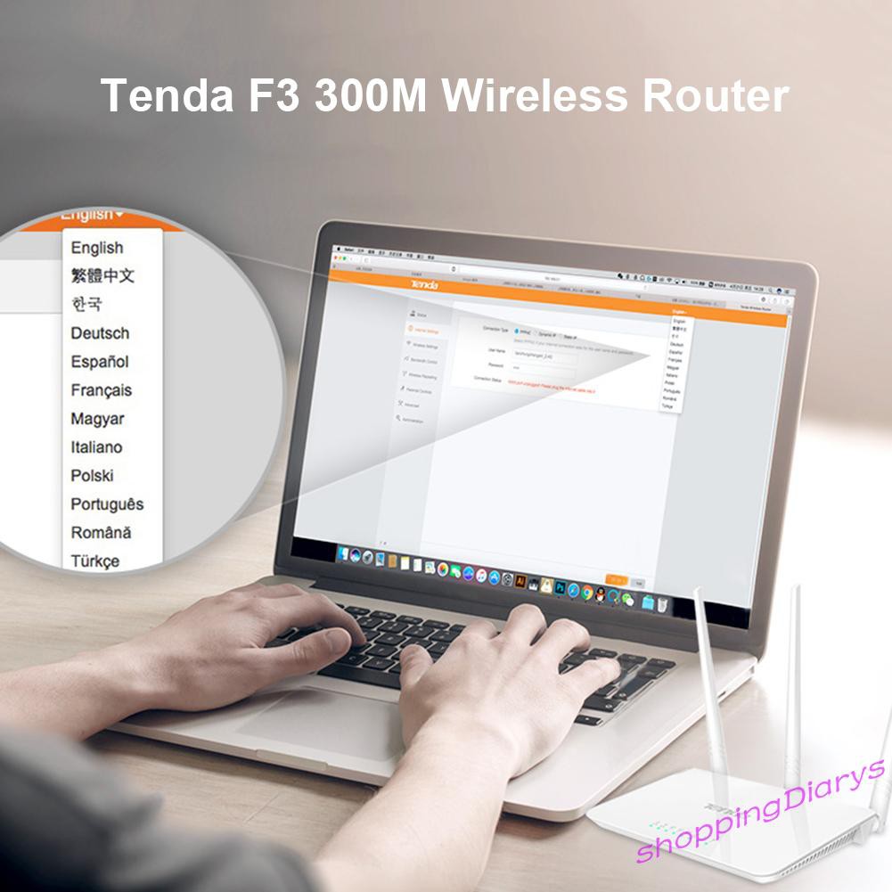 Thiết Bị Phát Wifi Không Dây Sh Tenda F3 2.4g 300m Với 3 Ăng Ten