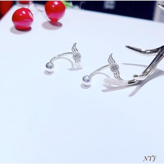 Bông tai bạc chốt xoáy